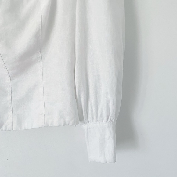 Reformation White Puff Sleeve Top - Picture 13 of 16